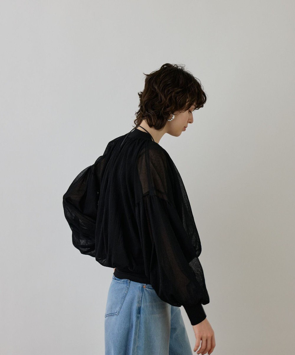 GRACE CONTINENTAL シアーニットバルーンジャケット 