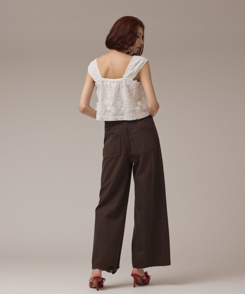 GRACE CONTINENTAL チュール刺繍トップ 