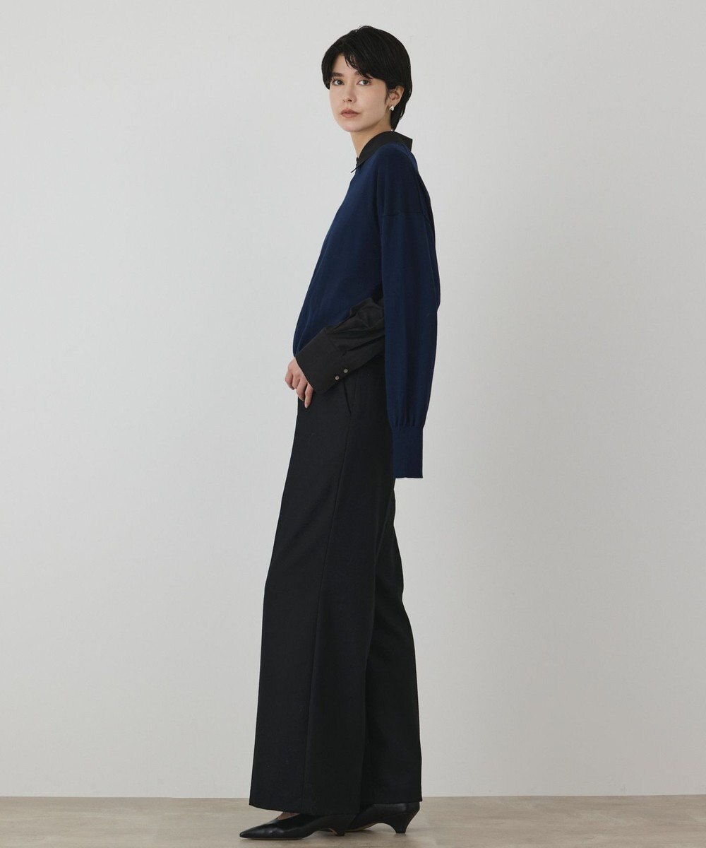 GRACE CONTINENTAL ウールスリットニットトップ 