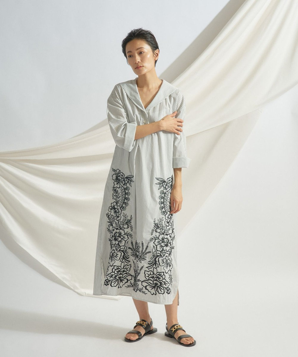 セーラーカラー刺繍ワンピース Grace Continental Grace Continental グレースコンチネンタル 通販 セーラーカラー刺繍ワンピース Grace Continental Grace Continental グレースコンチネンタル 通販