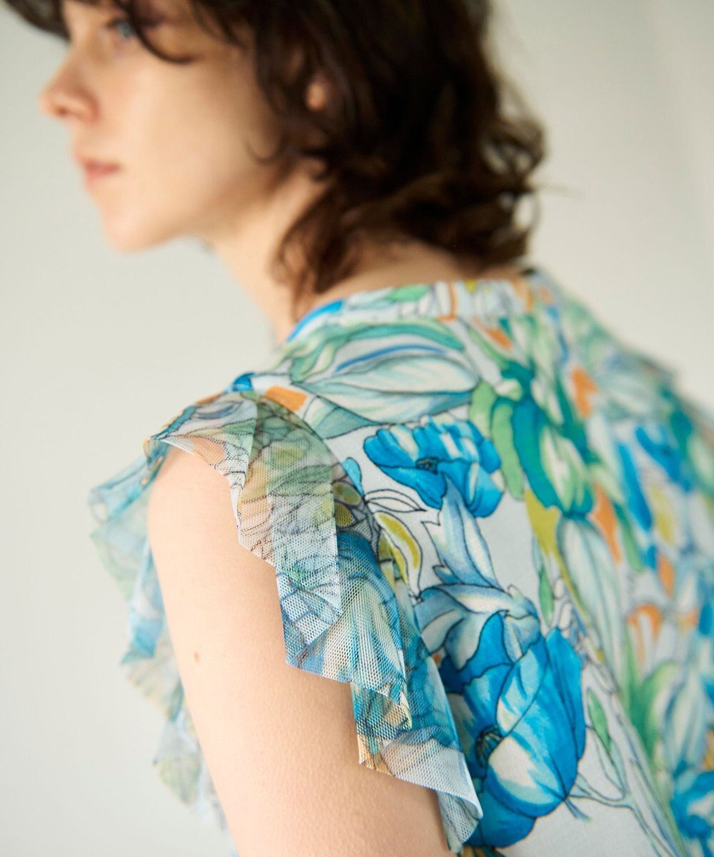 GRACE CONTINENTAL フラワーガーデンプリントトップ 