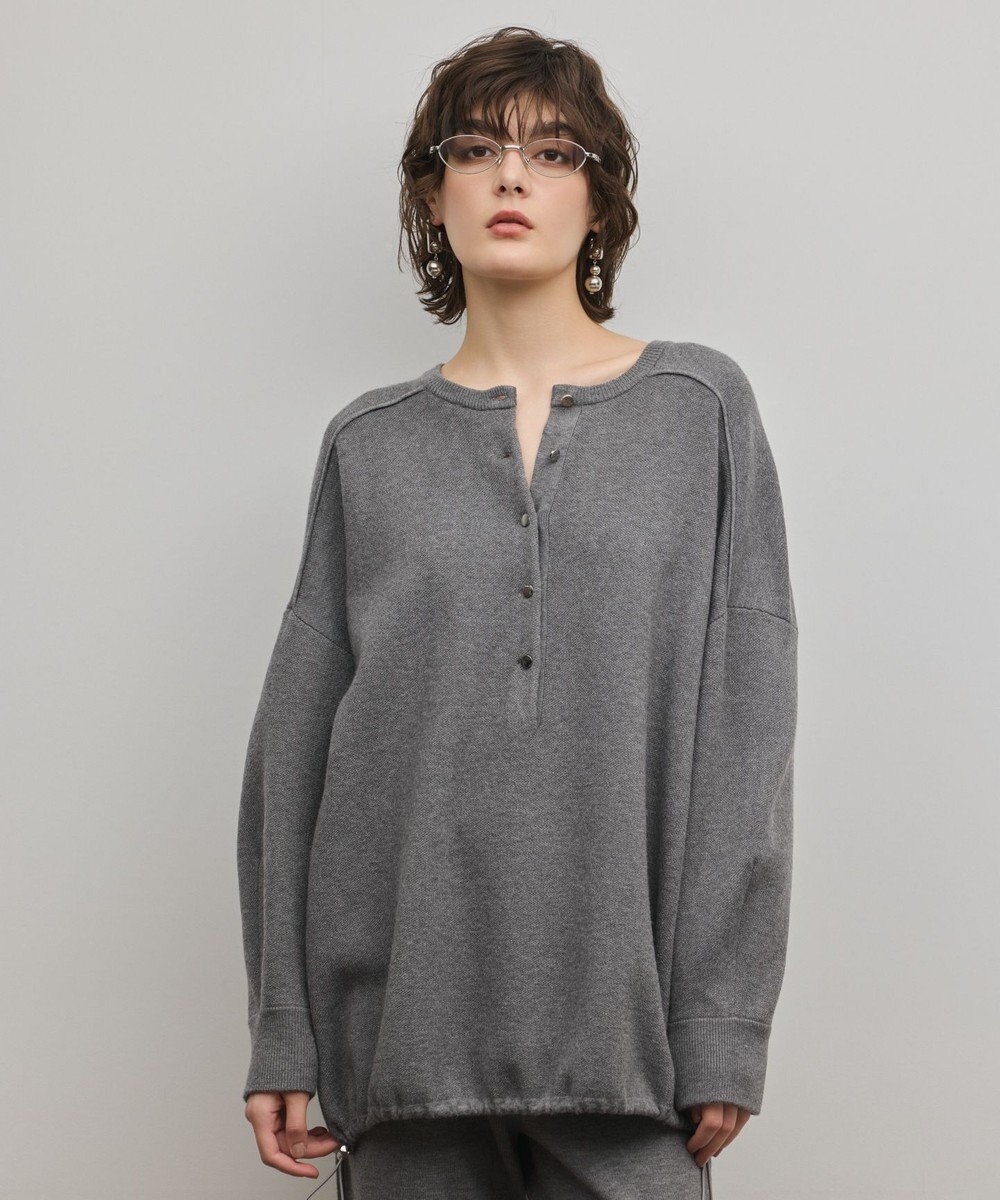 GRACE CONTINENTAL スウェットライクニットトップ 