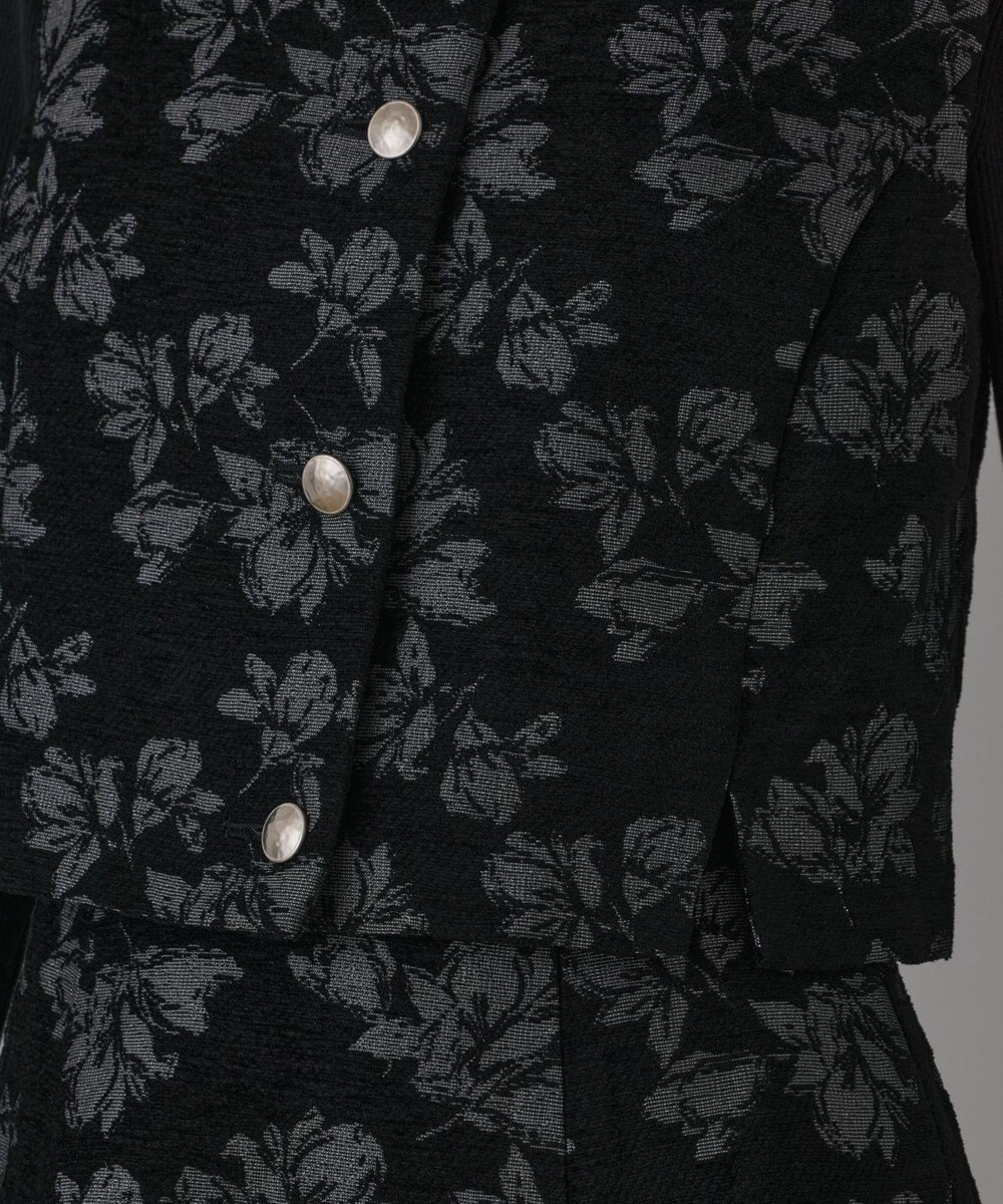 GRACE CONTINENTAL ラメフラワージャガードベスト 