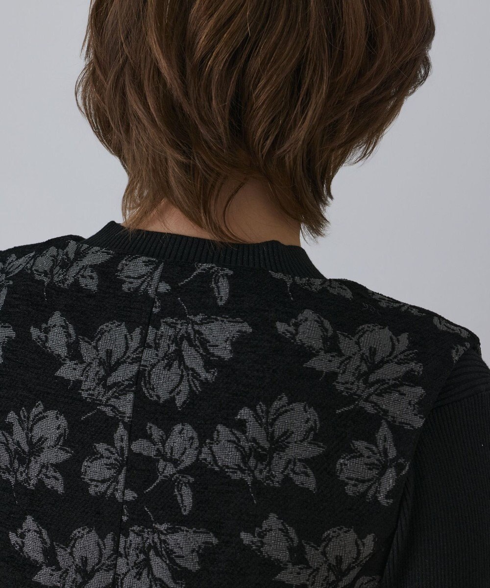 GRACE CONTINENTAL ラメフラワージャガードベスト 