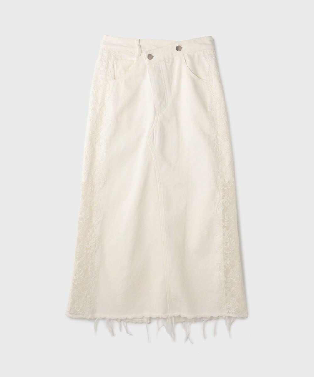 GRACE CONTINENTAL サイドレースデニムスカート 