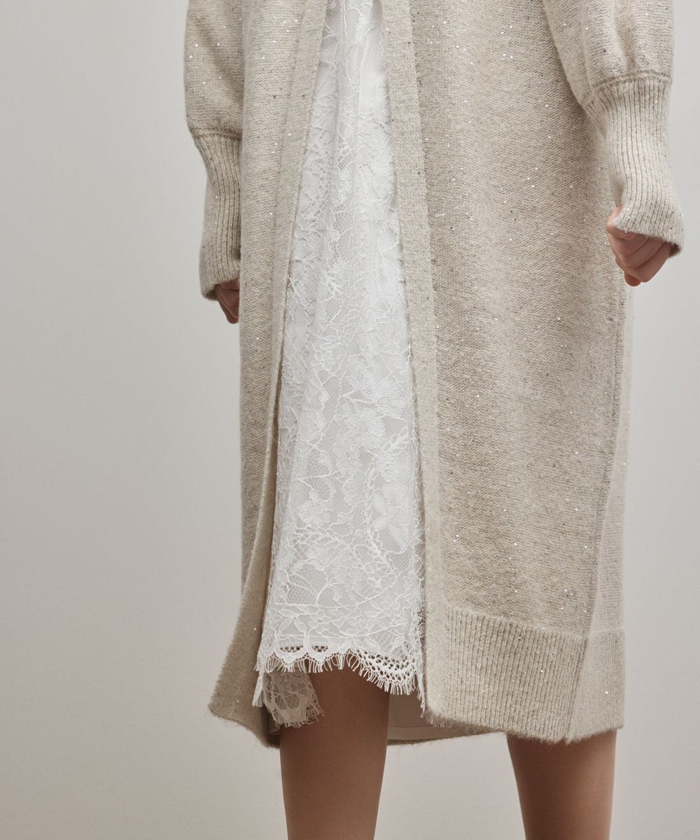 GRACE CONTINENTAL スパンコールニットワンピース 