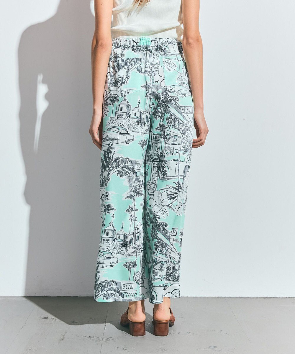 GRACE CONTINENTAL リゾートプリントイージーパンツ 