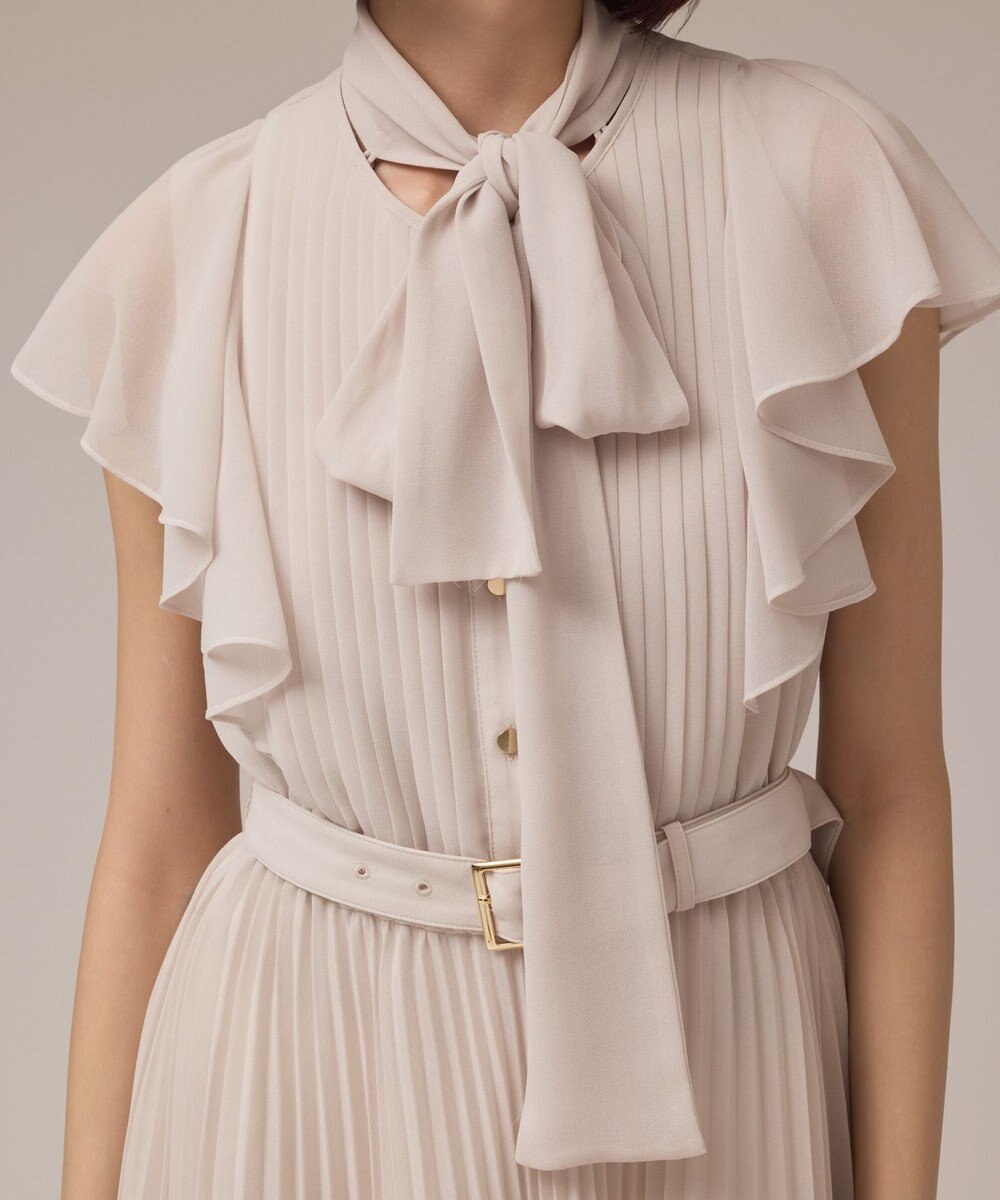 GRACE CONTINENTAL ボウタイプリーツドレス 