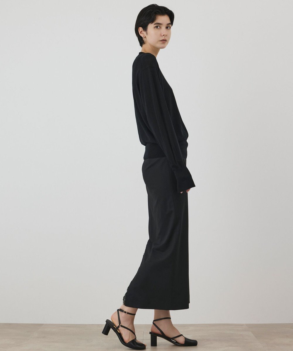 GRACE CONTINENTAL ウールシルククルーニットトップス 
