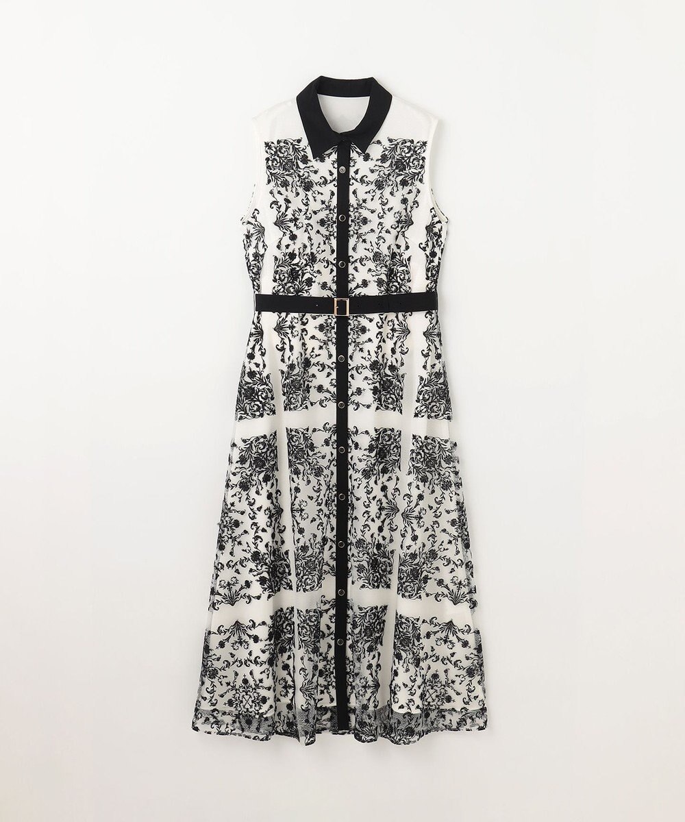 GRACE CONTINENTAL 刺繍フレアドレス 