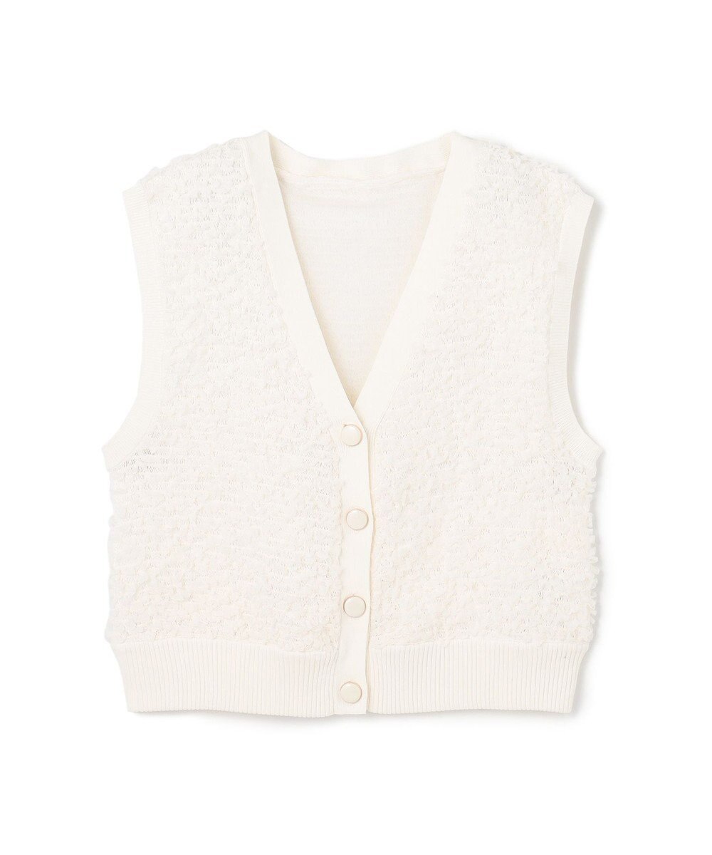 GRACE CONTINENTAL チュールフリルニットベスト 