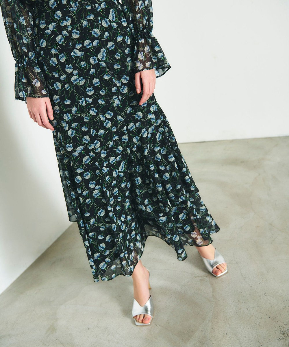 GRACE CONTINENTAL スモールフラワーマーメイドスカート