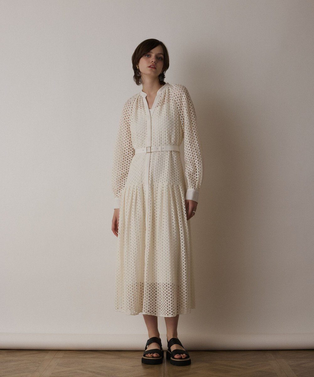 GRACE CONTINENTAL メッシュレースカフタンワンピース