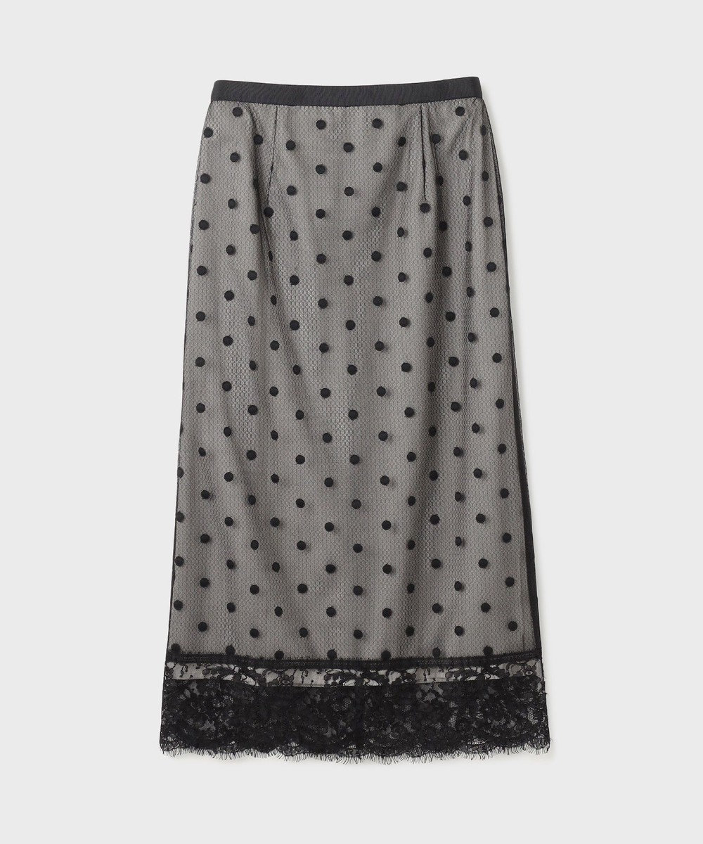 GRACE CONTINENTAL ドットチュールタイトスカート