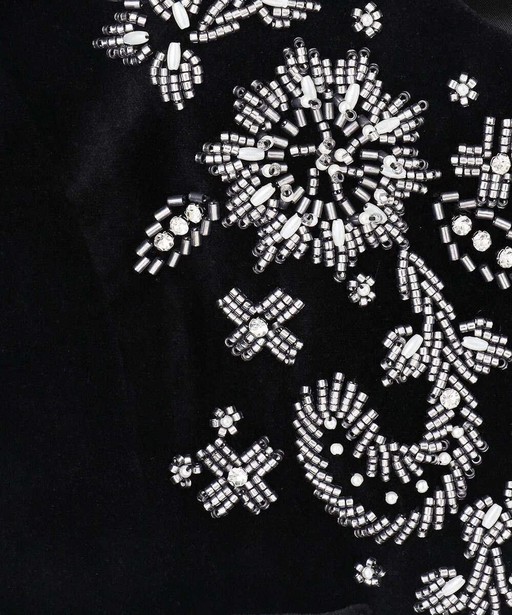 ショート刺繍ジャケット, ブラック, 36