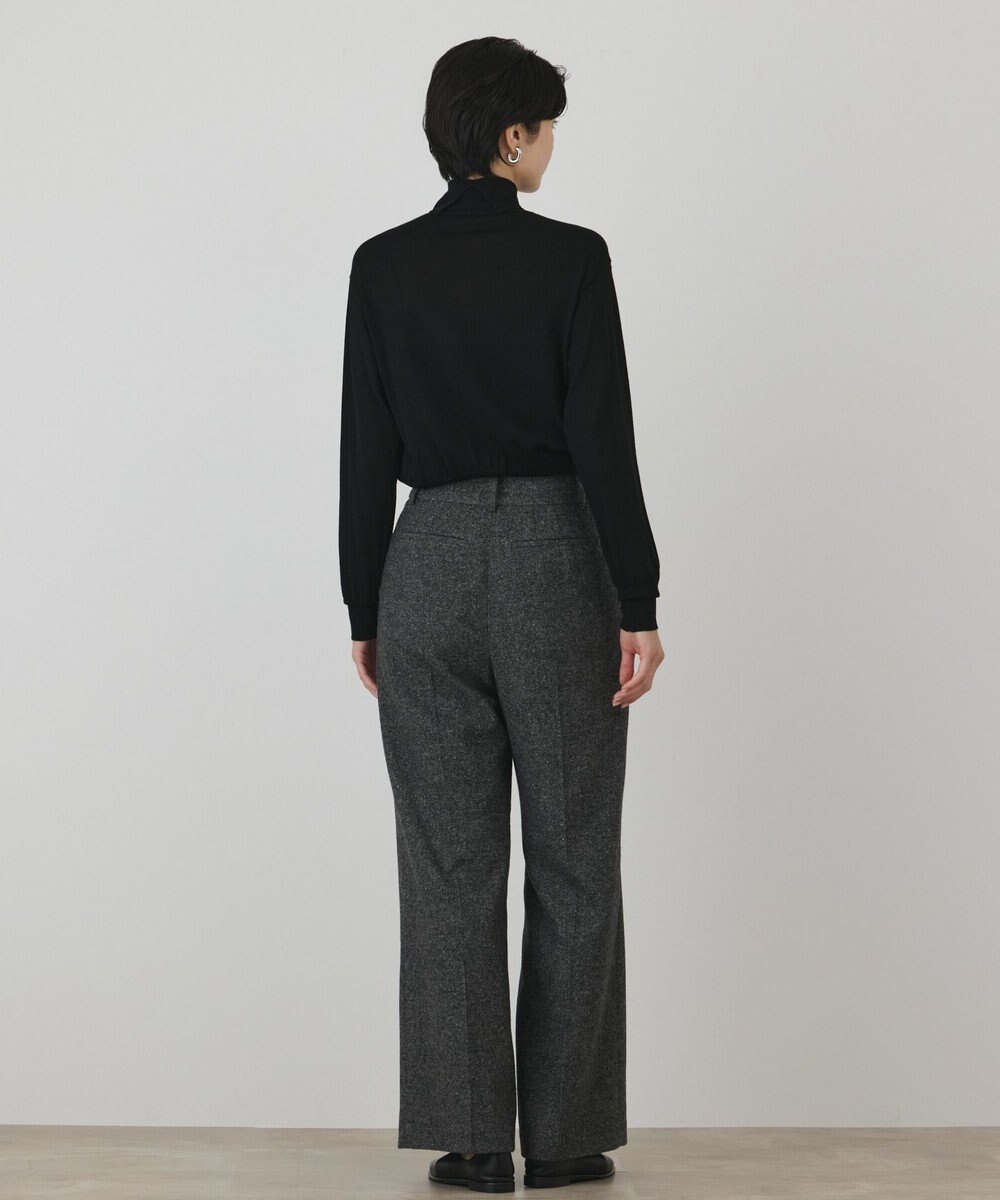 GRACE CONTINENTAL ウールタックワイドパンツ 