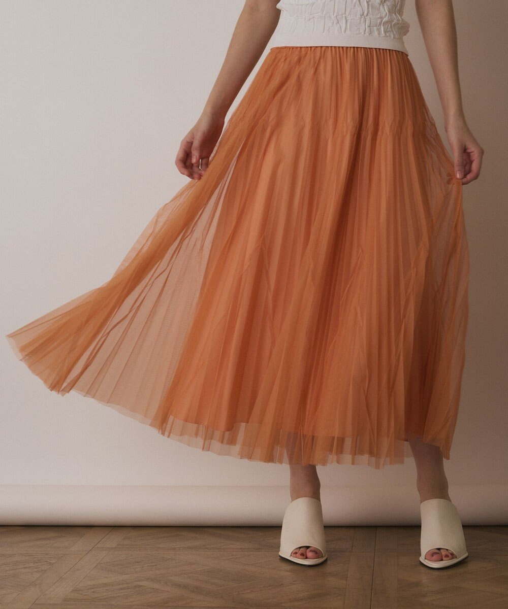 GRACE CONTINENTAL チュールマチプリーツスカート 