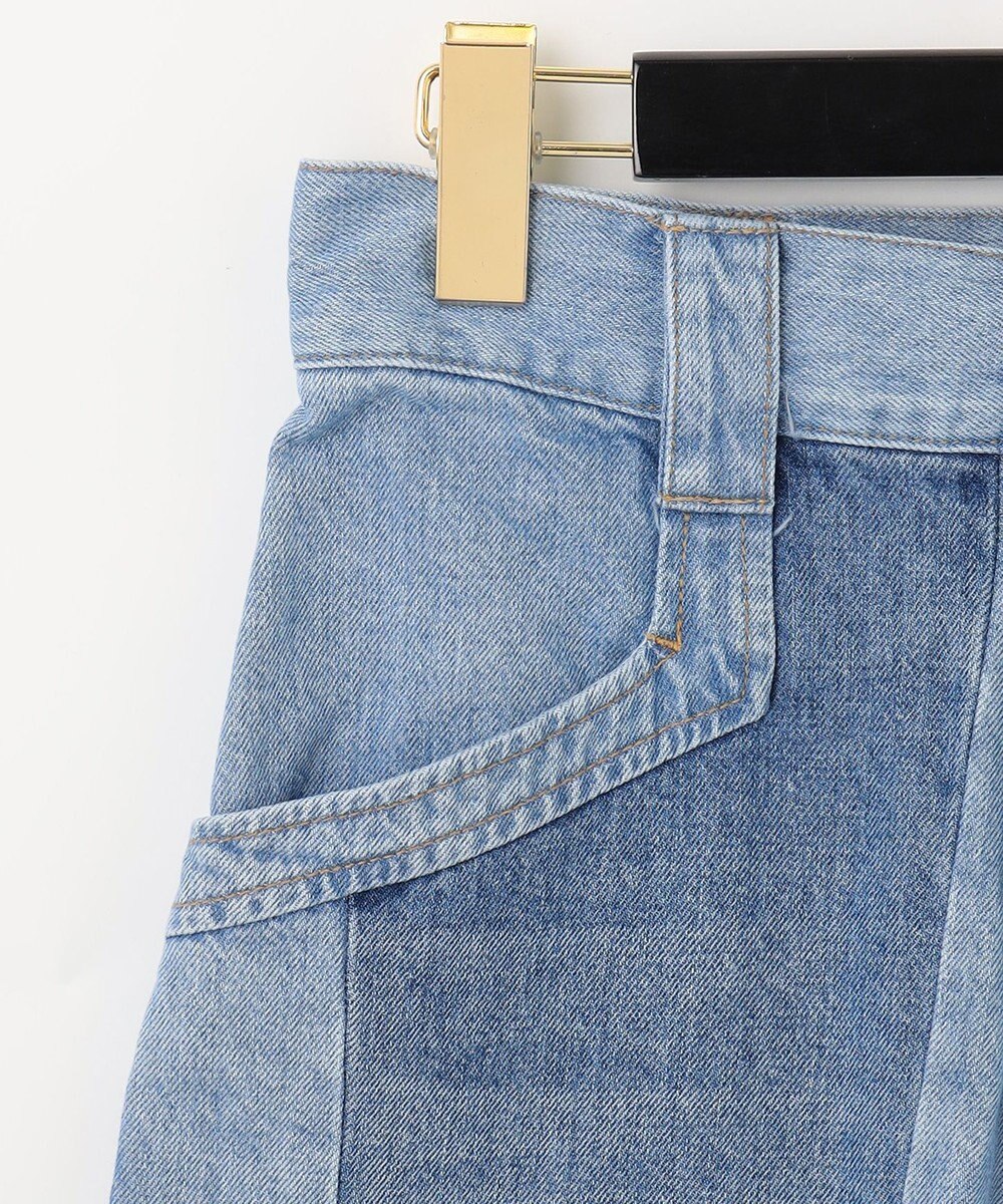 GRACE CONTINENTAL 切替ワイドデニムパンツ