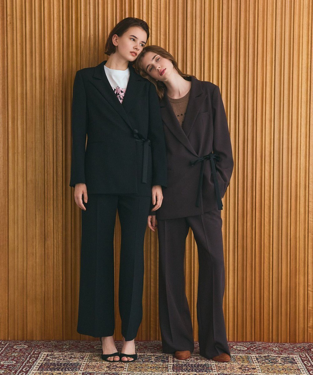 GRACE CONTINENTAL ダブルクロスストレートパンツ 