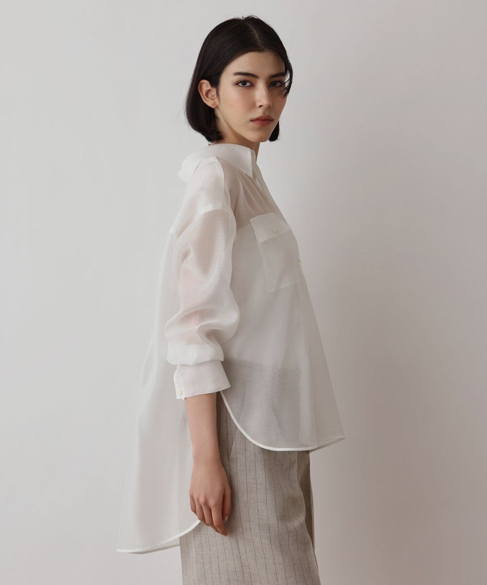 GRACE CONTINENTAL マットシアーシャツ 