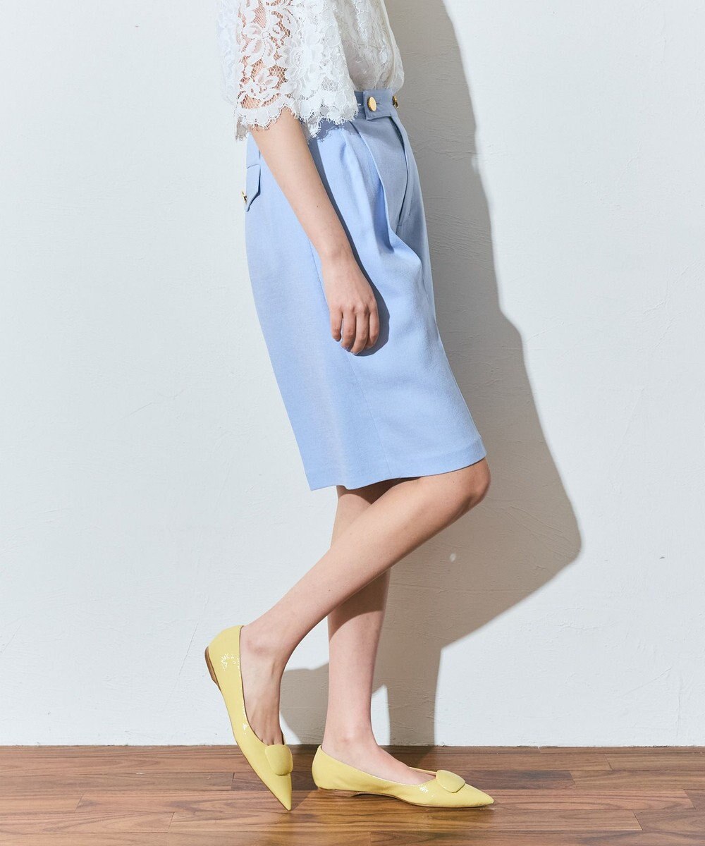 GRACE CONTINENTAL リネンタッチハーフパンツ 