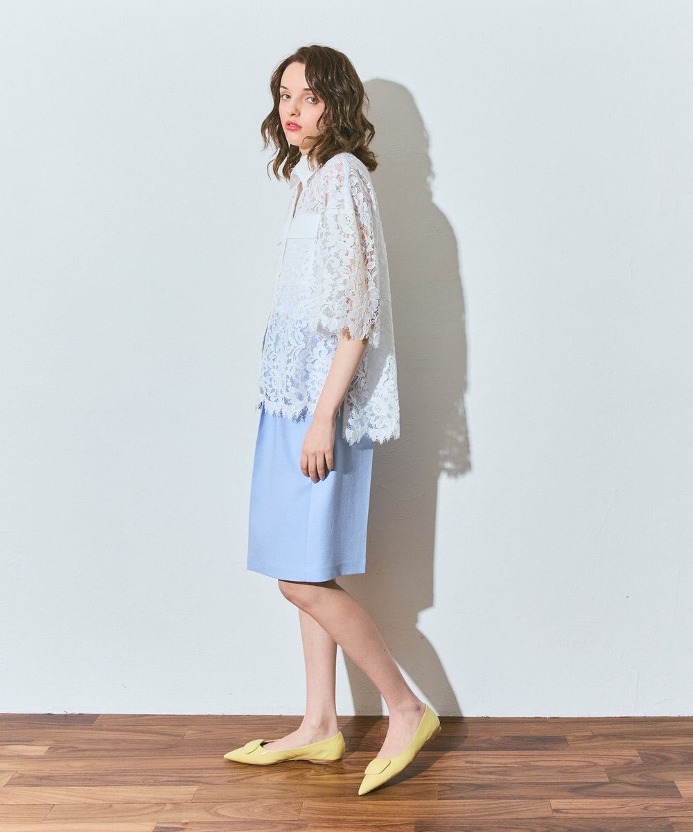 GRACE CONTINENTAL リネンタッチハーフパンツ 