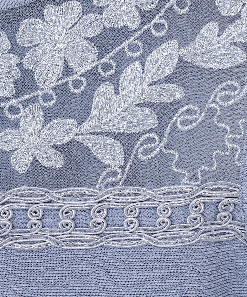 GRACE CONTINENTAL フラワーコードニットトップ 