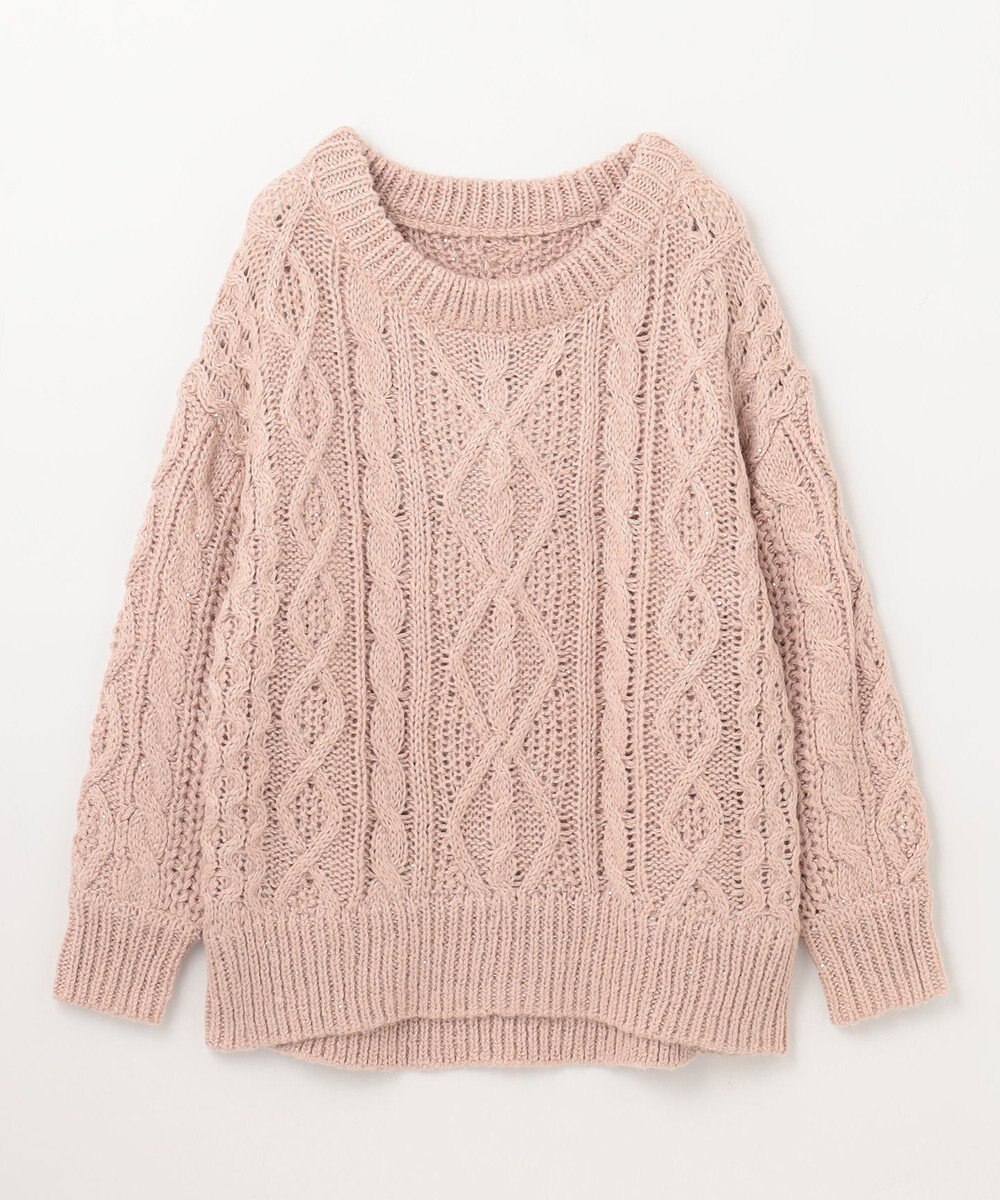 GRACE CONTINENTAL スパングルケーブルニット