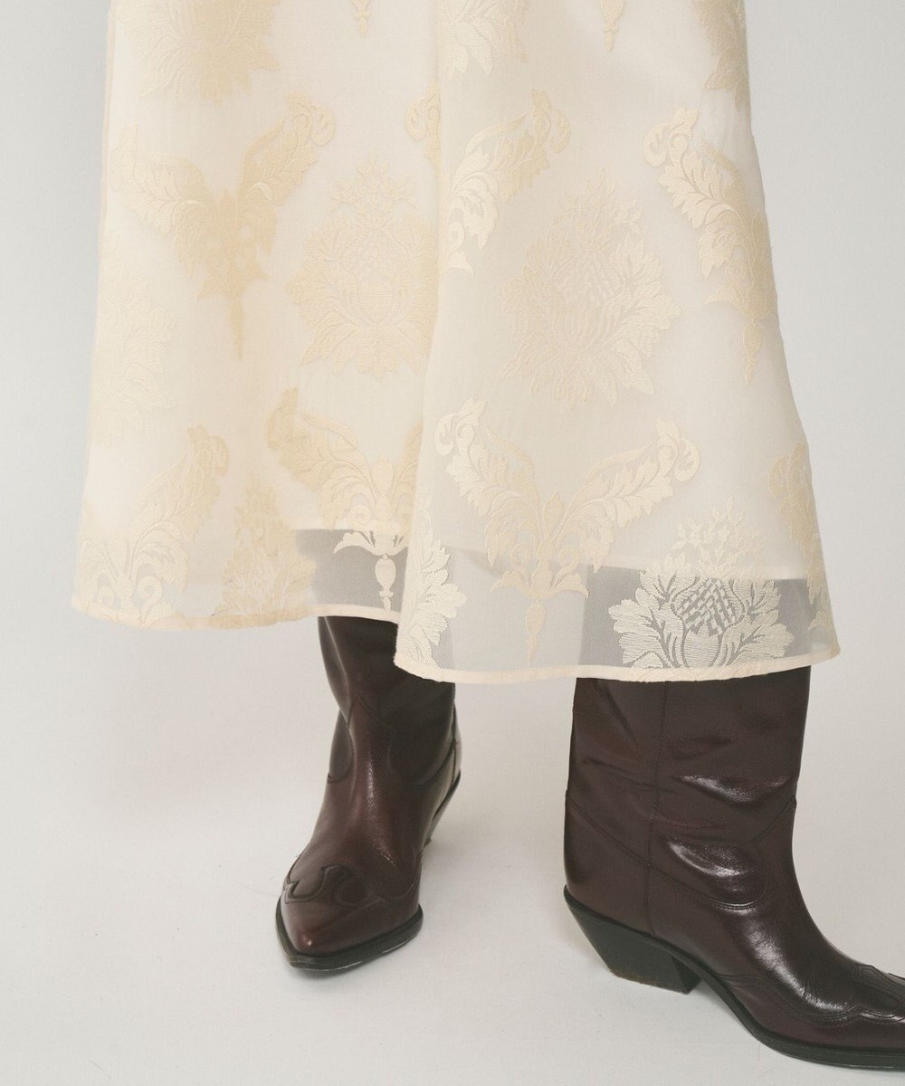 GRACE CONTINENTAL オーナメントロングスカート 