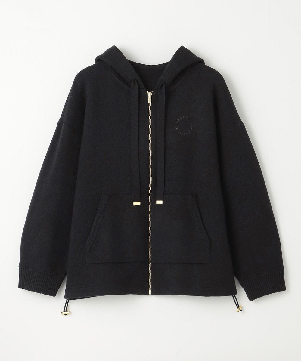 GRACE CONTINENTAL ロゴ刺繍ニットパーカー 