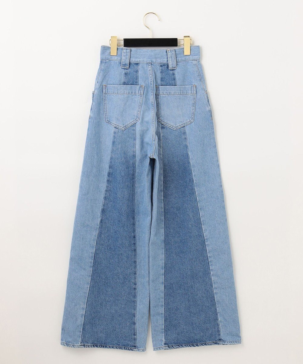 GRACE CONTINENTAL 切替ワイドデニムパンツ