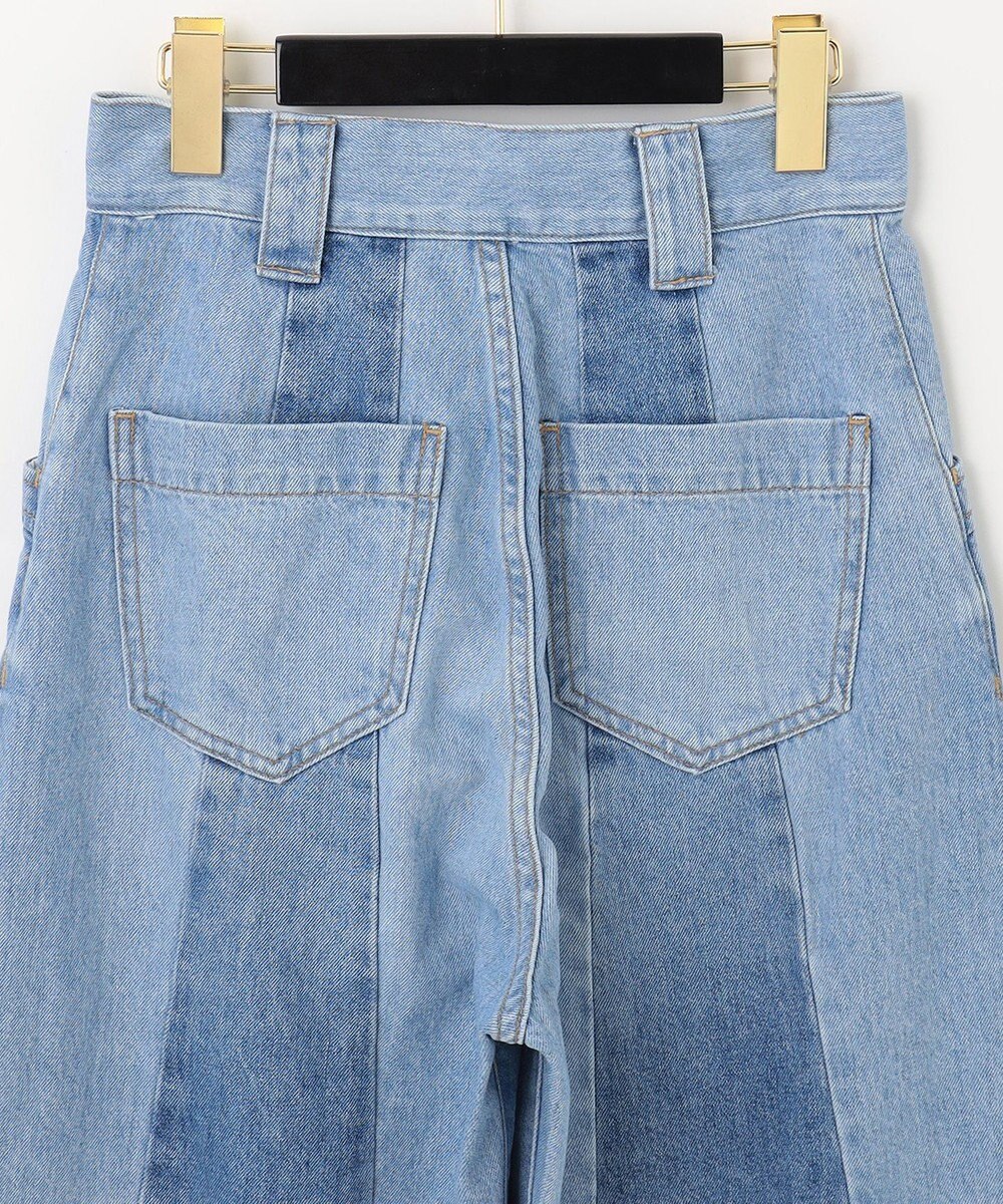 GRACE CONTINENTAL 切替ワイドデニムパンツ