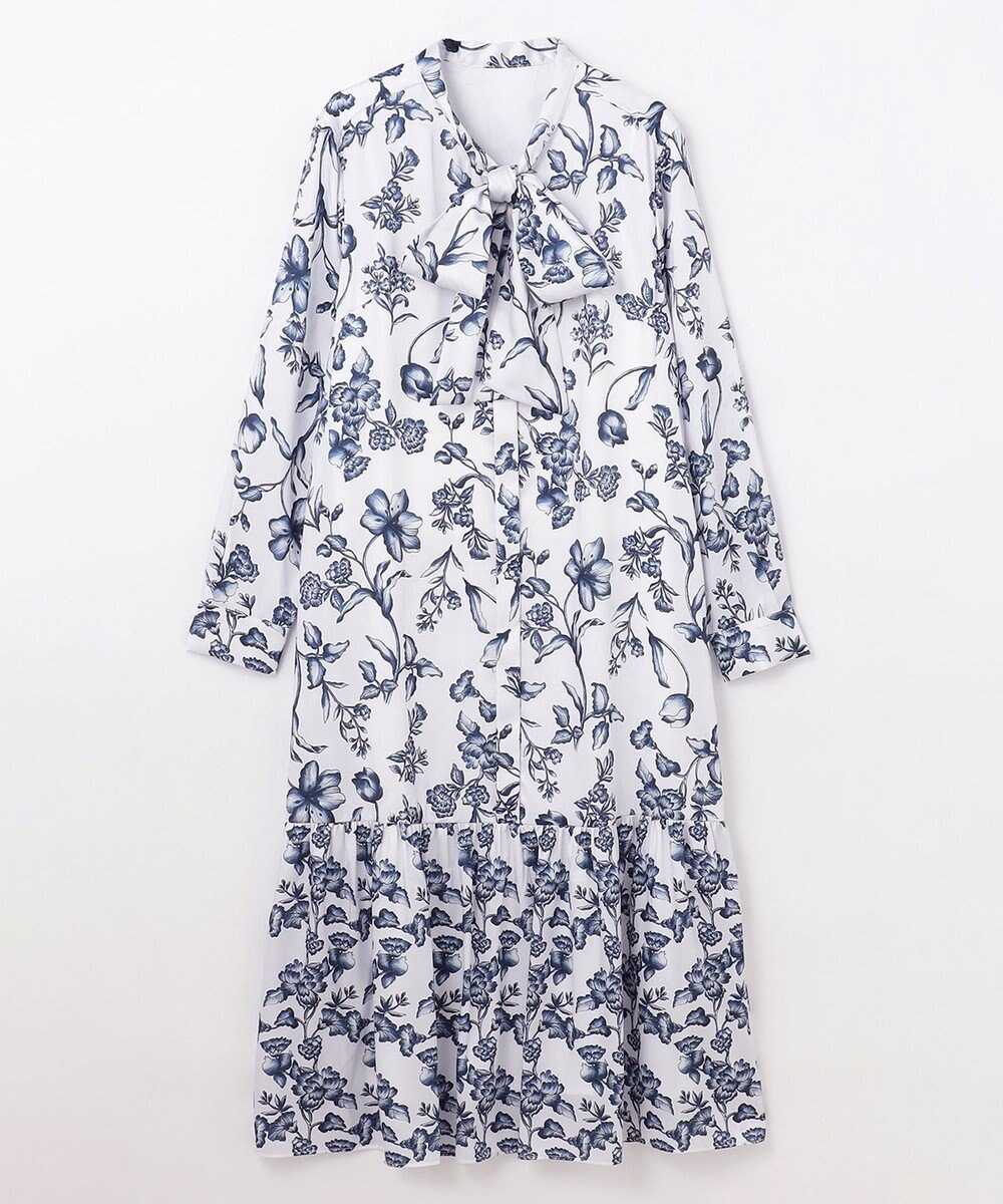 GRACE CONTINENTAL オリエンタルフラワープリントワンピース 