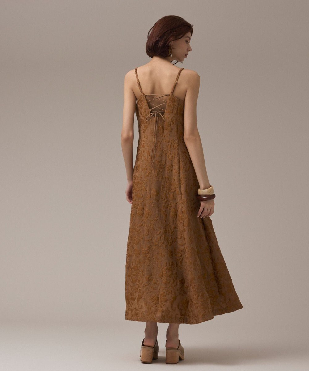 GRACE CONTINENTAL リーフジャガードキャミワンピース 