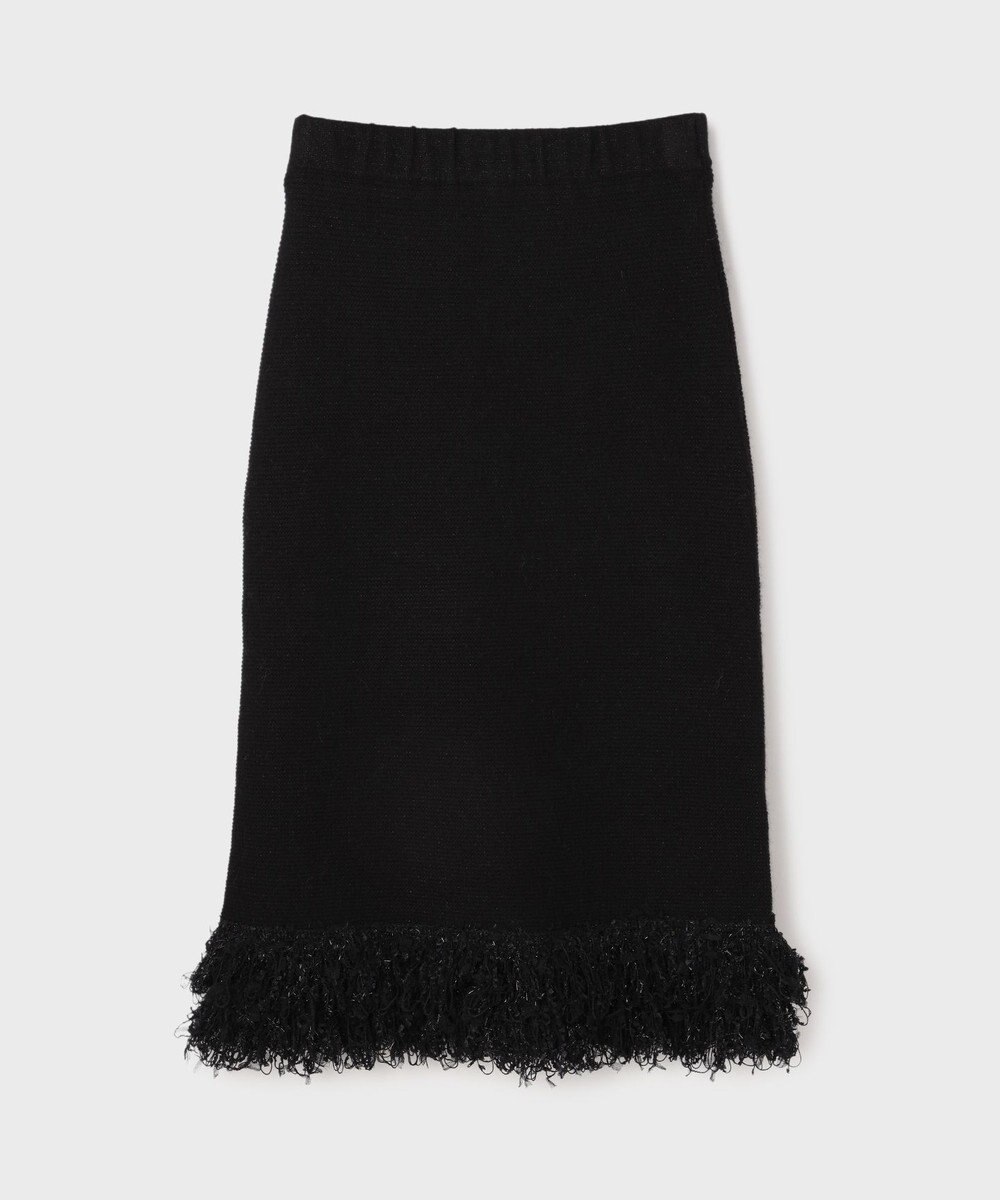 GRACE CONTINENTAL ラメフェザーフリンジスカート 