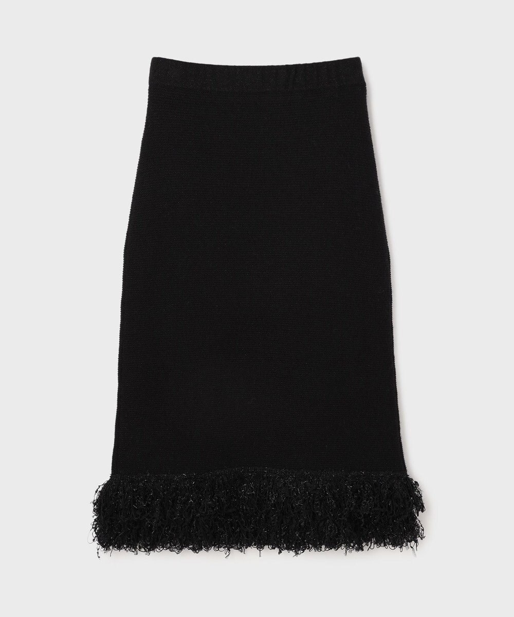 GRACE CONTINENTAL ラメフェザーフリンジスカート 