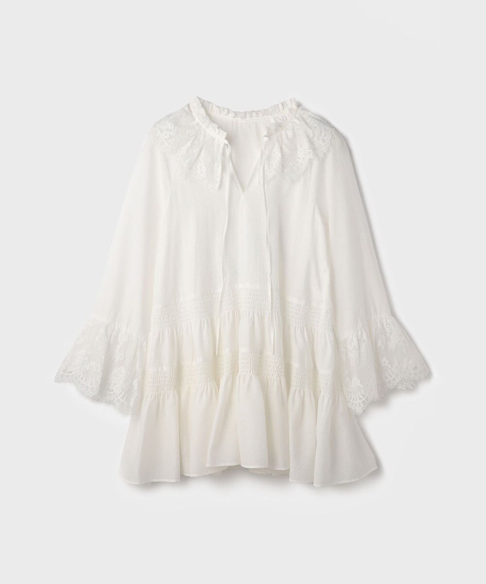 GRACE CONTINENTAL レースカラーチュニックブラウス 