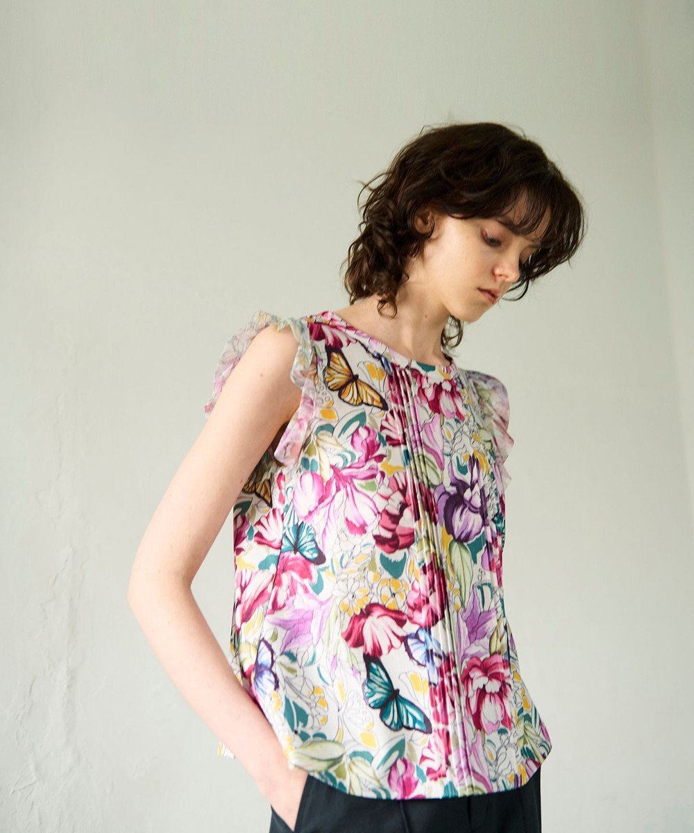 GRACE CONTINENTAL フラワーガーデンプリントトップ 