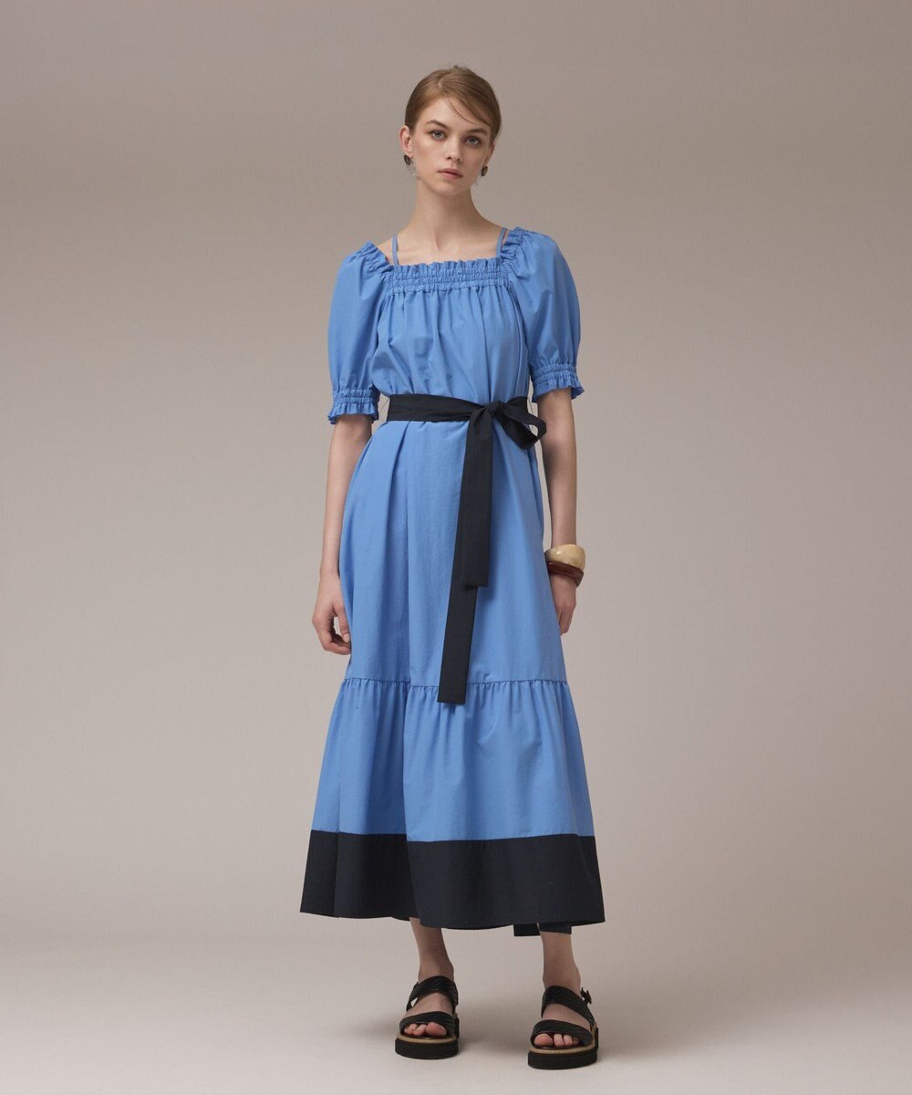 GRACE CONTINENTAL ギャザーロングワンピース 