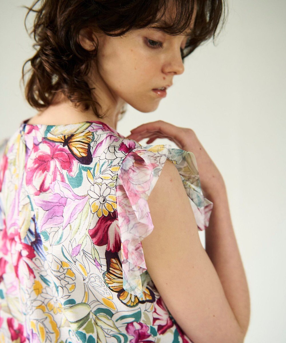 GRACE CONTINENTAL フラワーガーデンプリントトップ 