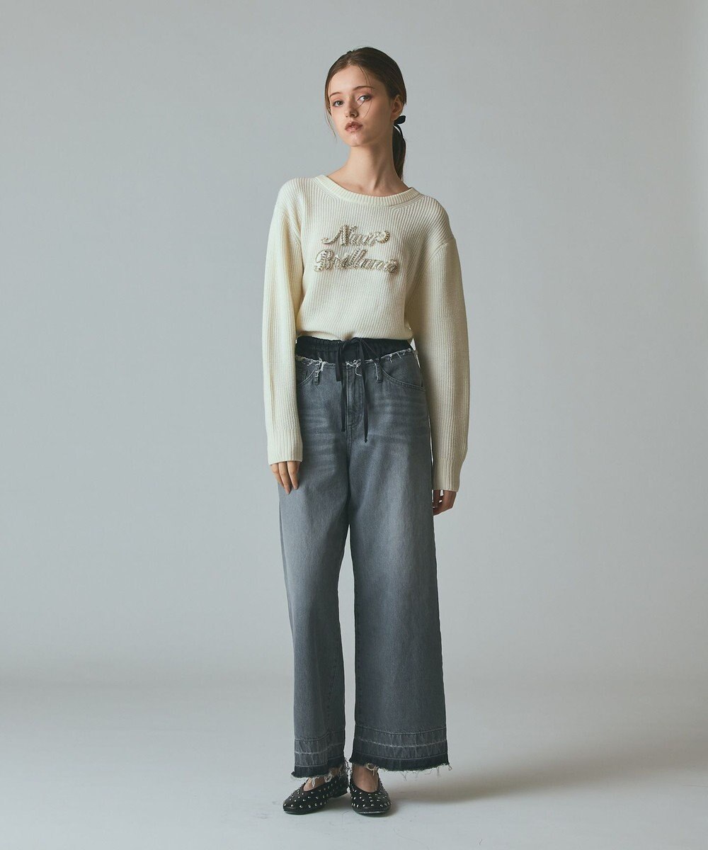 GRACE CONTINENTAL コンビデニムイージーパンツ 