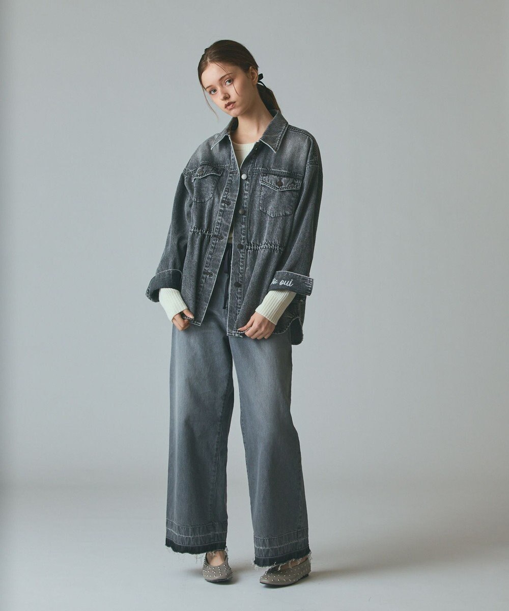 GRACE CONTINENTAL コンビデニムイージーパンツ 