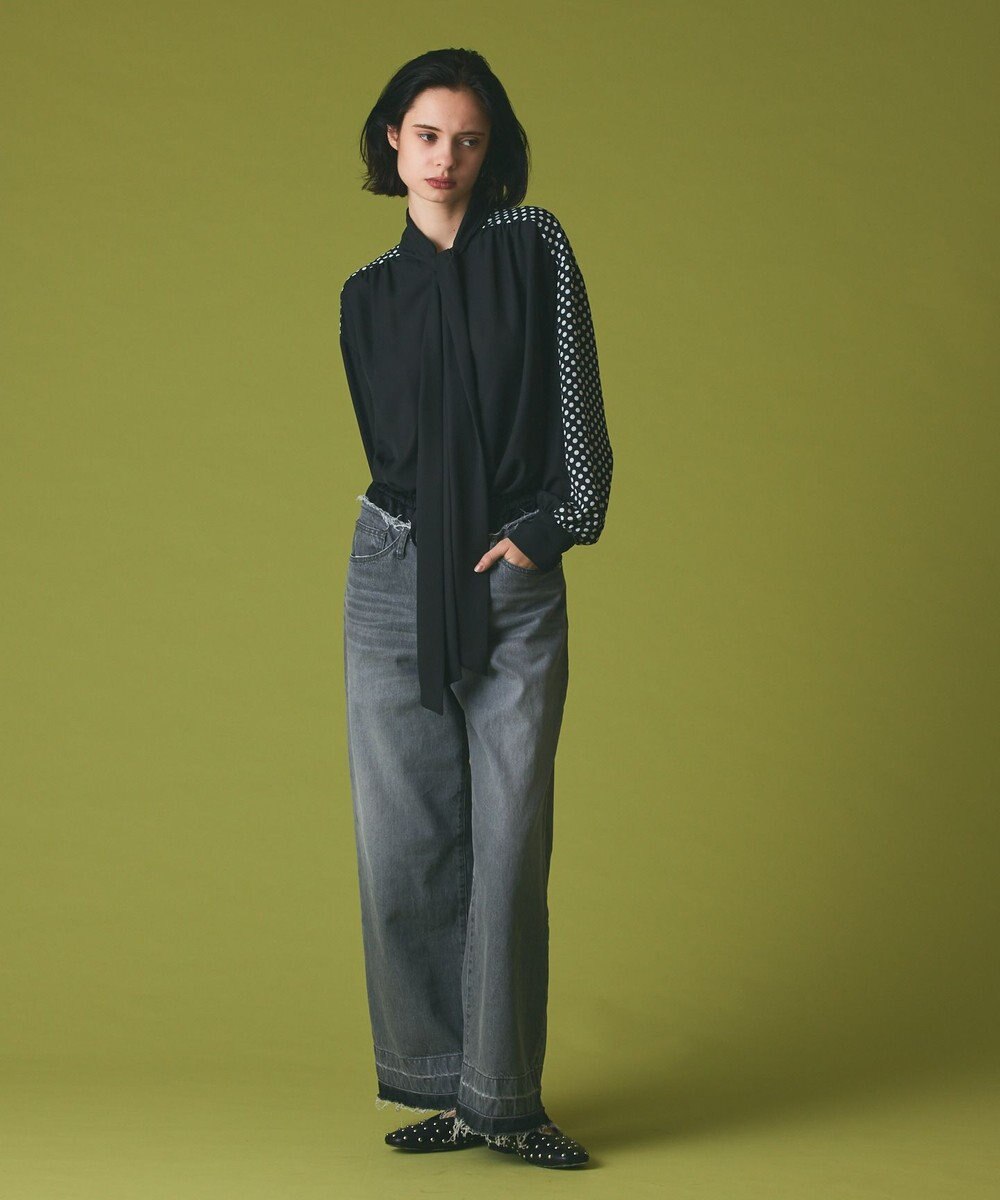 GRACE CONTINENTAL コンビデニムイージーパンツ 