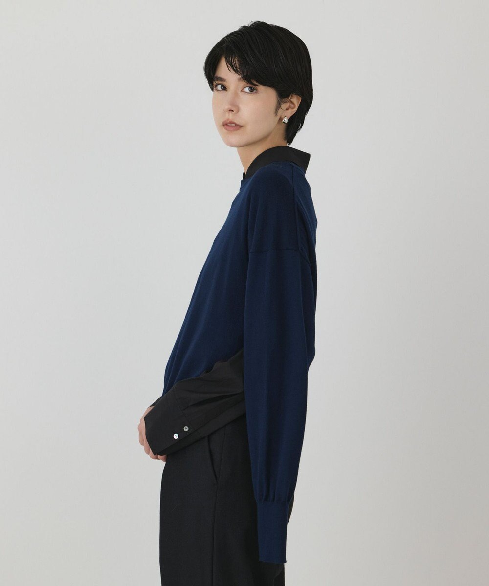 GRACE CONTINENTAL ウールスリットニットトップ 