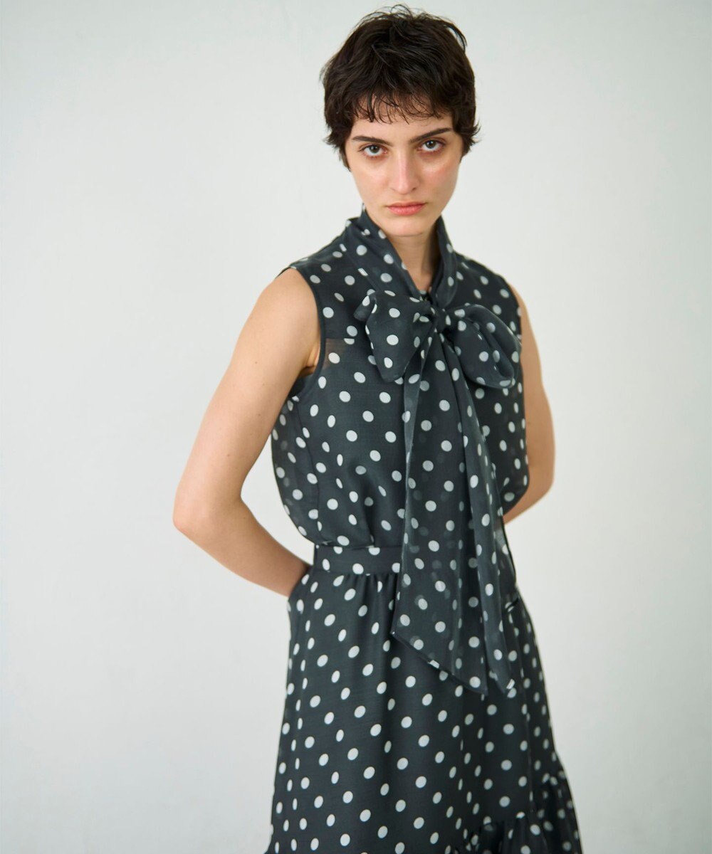 GRACE CONTINENTAL シアードットプリントブラウス