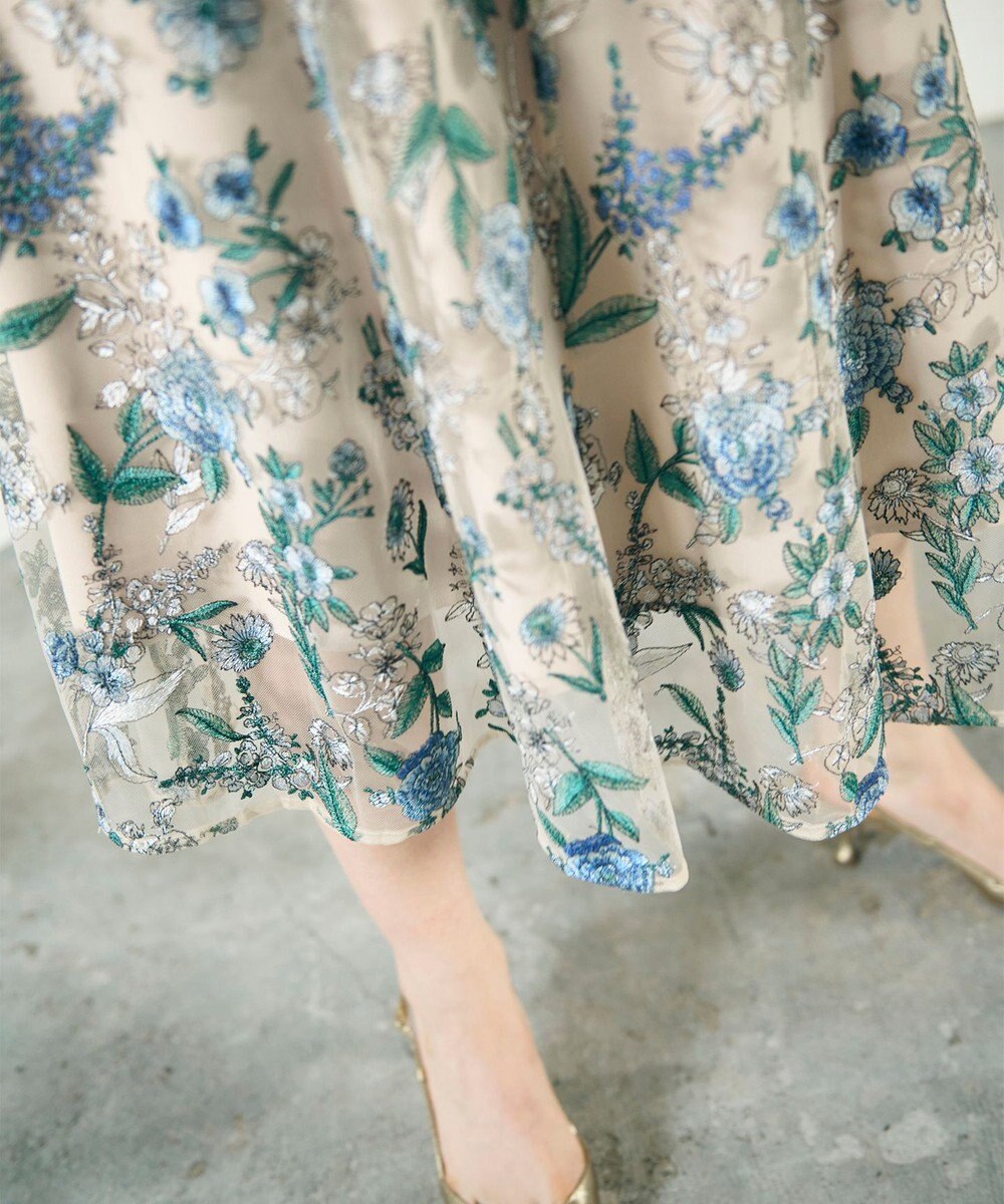 GRACE CONTINENTAL フラワーマーメイドドレス 