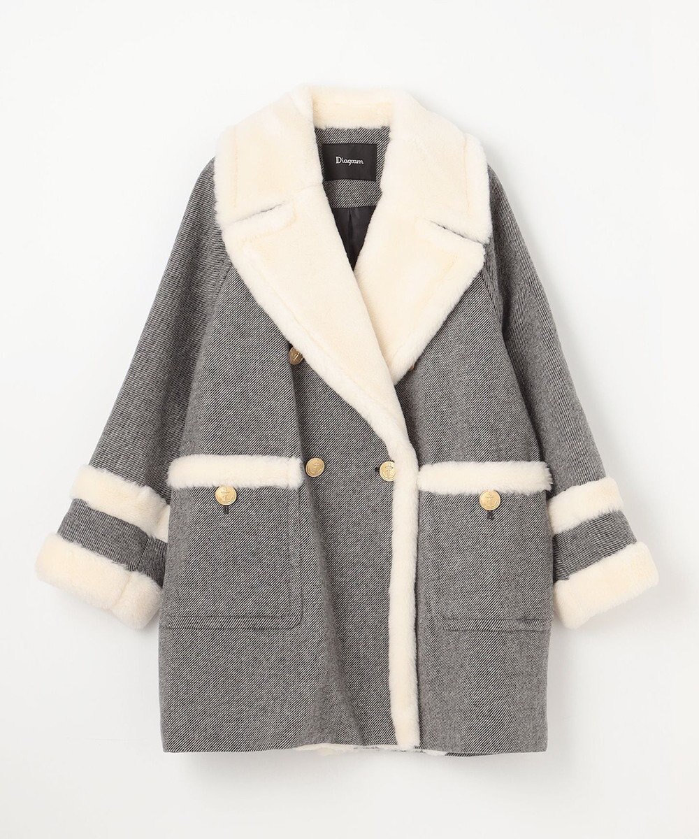 GRACE CONTINENTAL ボアカラーPコート 