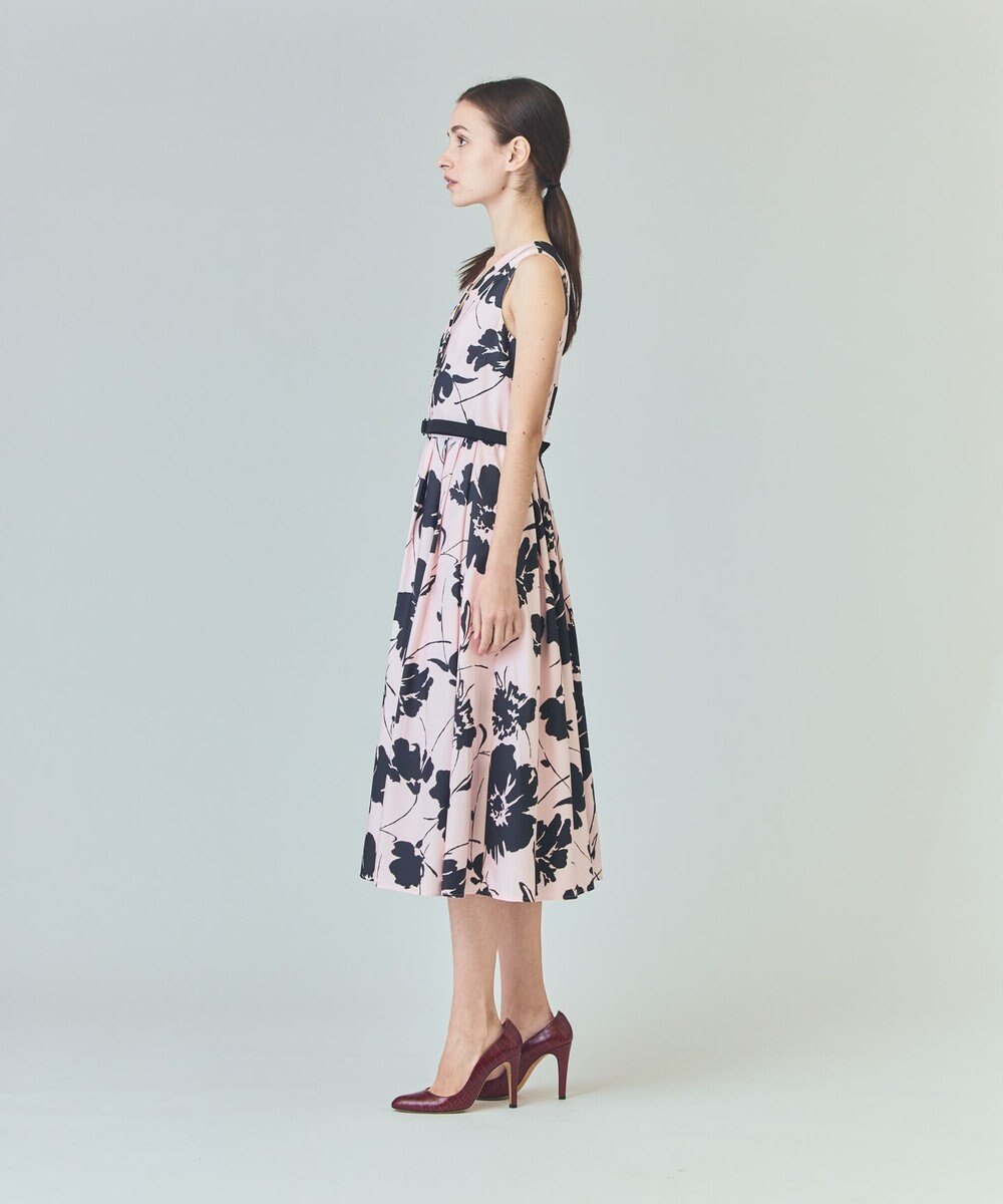 GRACE CONTINENTAL バイカラーボタニカルドレス 