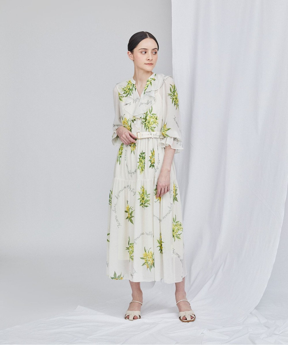 フラワーロゴプリントワンピース Grace Continental Grace Continental グレースコンチネンタル 通販 フラワーロゴプリントワンピース Grace Continental Grace Continental グレースコンチネンタル 通販