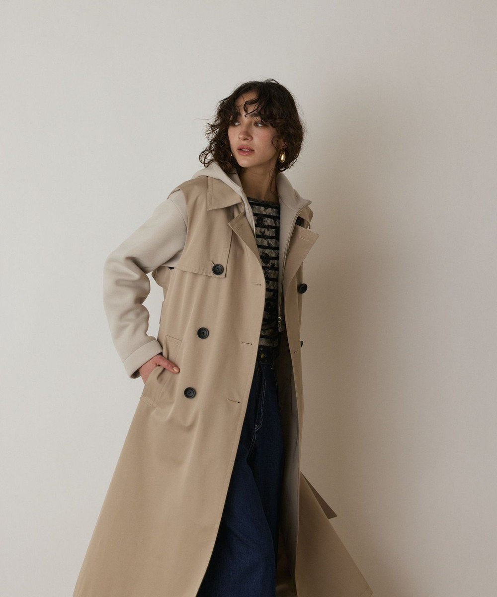 GRACE CONTINENTAL パーカーコンビトレンチ